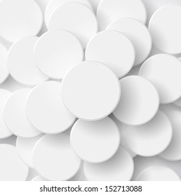 White circles background