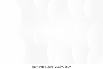 White circles background. Abstract round elements on light backdrop. Modern simple design for presentation or website. Elegant clear wallpaper. Vector illustration.