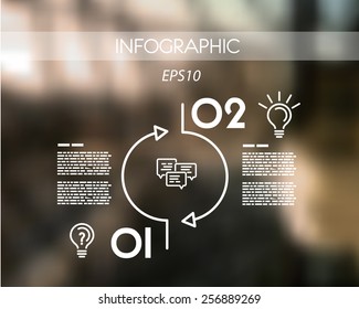 white circles with bulbs. infographic concept.