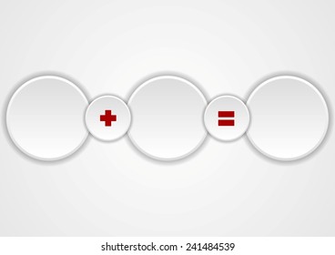 White circles concept web design. Vector background