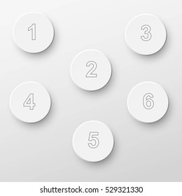 White circles with numbers

