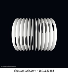 Círculos blancos sobre fondo blanco. Ilustración de banner vector creativo. Resumen del contexto moderno