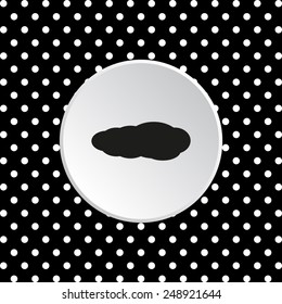 The white circles on a black background. cloud, vector illustration, EPS 10