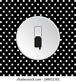 The white circles on a black background. Case for phone , vector illustration, EPS 10