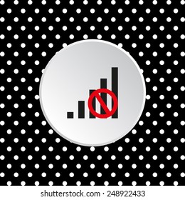 The white circles on a black background. no signal