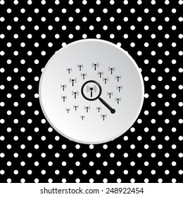 The white circles on a black background. Search wi-fi network , vector illustration, EPS 10