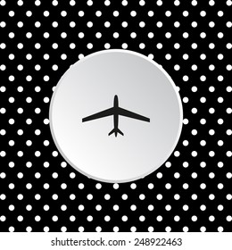 The white circles on a black background. plane, vector, EPS 10