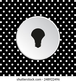 The white circles on a black background. LED lamp , vector illustration, EPS 10