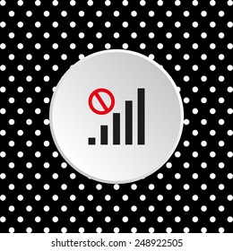 The white circles on a black background. no signal