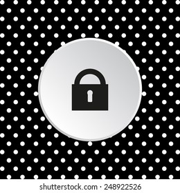 The white circles on a black background. lock black , vector illustration, EPS 10