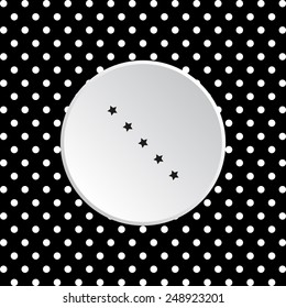 The white circles on a black background. stars, vector illustration, EPS 10