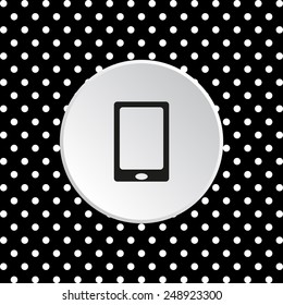 The white circles on a black background. Smartphone, phone, mobile phone , vector illustration, EPS 10