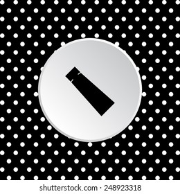 The white circles on a black background. tube for cream or another cosmetic remedy , vector illustration, EPS 10