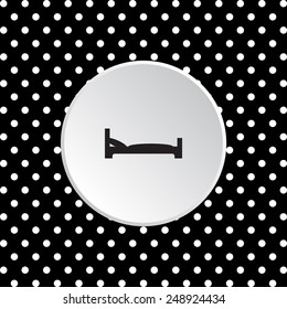 The white circles on a black background. bed.  Vector illustration EPS 10