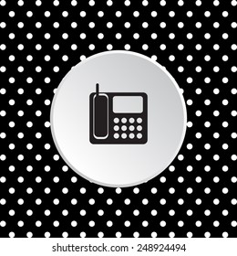 The white circles on a black background. phone, vector illustration, EPS 10