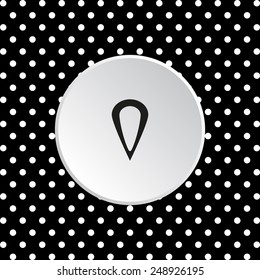 The white circles on a black background. gps,  vector illustration, EPS 10