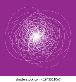white circles on purple background, digitally created on a tablet 