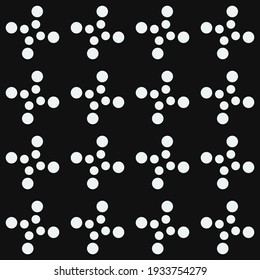 White Circles Seamless Pattern. White Dots Pattern.