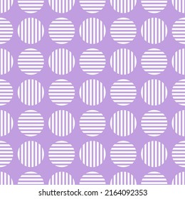 Patrón sin fisuras de los círculos blancos con fondo morado.