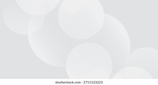 Weiße Kreise formen geometrischen abstrakten Hintergrund. Überlappende Schicht auf hellem Raum mit Linien Effekt Dekoration. Modernes Design. Vektorgrafik. EPS10
