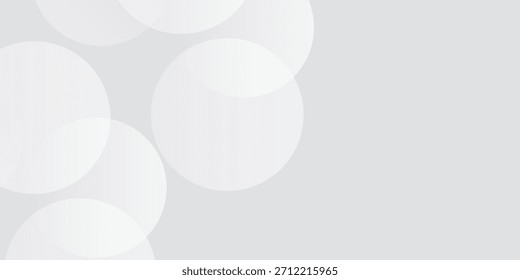 Formas de círculos blancos de fondo abstracto geométrico. Superponer la capa en el espacio brillante con las líneas de la decoración del efecto. Diseño moderno
