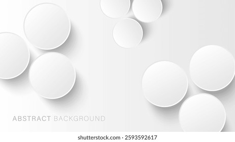 White circles vector abstract background or wallpaper.