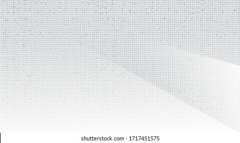 Microchip del circuito blanco en el fondo de la tecnología,Diseño digital y de comunicaciones de alta tecnología,Espacio libre para texto puesto,Ilustración vectorial.