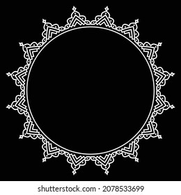 El diseño del borde circular blanco con un fondo negro hace que parezca tan contrastante que se puede combinar con la adición del espacio de texto disponible.