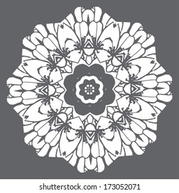 white circular ornament in modern style