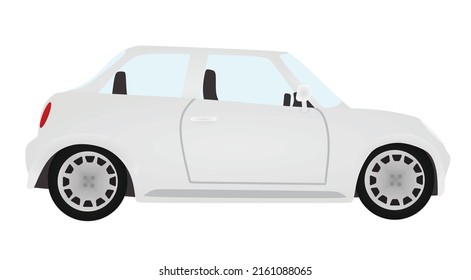 White city car. vector illustration