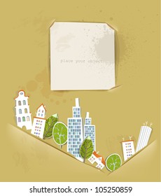White city collection, paper background