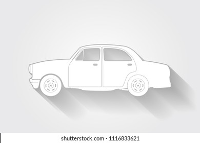 White Classic Car