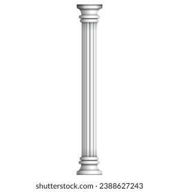 White classic marble pillar illustration