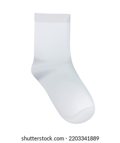 White Cotton Socks On White Background Stock Photo - Download