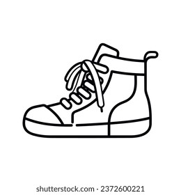 White Classic Wingtip Brogue Boots Shoes and footwear Flat Color Icon set isolated on white background flat color vector illustration Pixel perfect