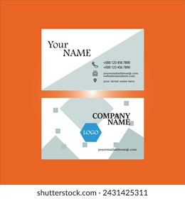 Plantilla de tarjeta de visita blanca limpia, vector