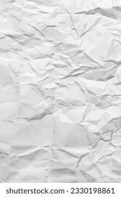 Weißer, sauberer, zerkleinerter Papierhintergrund. Vertikal zerkleinerte leere Papiervorlage für Poster und Banner. Vektorgrafik