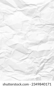 Weißer, sauberer, zerkleinerter Papierhintergrund. Vertikal zerkleinerte leere Papiervorlage für Poster und Banner. Vektorgrafik