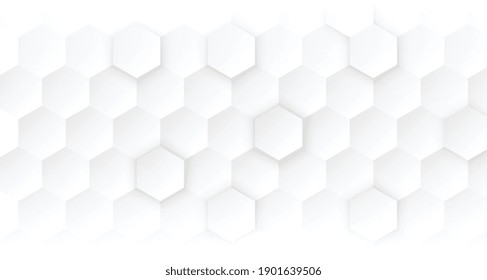 fondo de concepto médico hexagonal limpio blanco