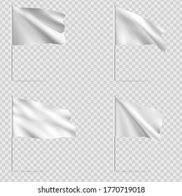 White clean horizontal waving template flag.
