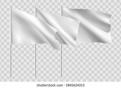 White clean horizontal waving template flag.