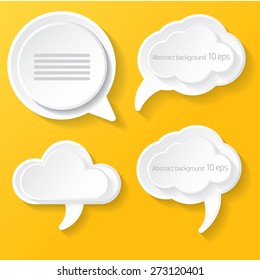 white clean modern paper banners set / can be used for infographics / numbered banners / horizontal cutout lines / graphic or website layout vector