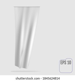 White clean Vertical waving template flag