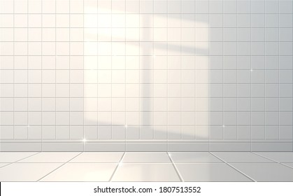 White clean wall with window light