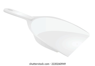 White cleaning dustpan. vector illustration