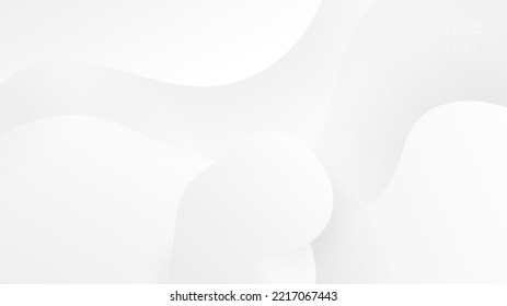 White Clear Blank Subtle Abstract Vector Geometrical Background. Monotone Light Empty Concave Surface. Minimalist Style Wallpaper. Futuristic 3D Illustration - Shutterstock ID 2217067443