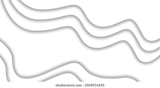 Fondo geométrico de Vector Abstractas sutil en blanco claro blanco. Superficie cóncava vacía de luz monótona. Fondo de pantalla de estilo minimalista. Ilustración 3D futurista