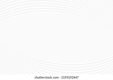 White Clear Blank Subtle Geometrical Vector Abstract Background. Light Colorless Empty Surface. 3D Conceptual Sci-Fi Technology Illustration. Minimalist Wallpaper