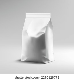 Embalaje De Bolsas De Bolsitas De Bolsitas De Aseo Limpias De Aceite Blanco. Vector EPS10
