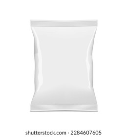 White Clear Glossy Package Template On White Background. EPS10 Vector